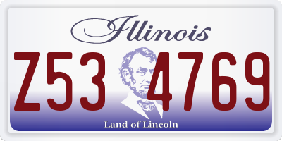 IL license plate Z534769