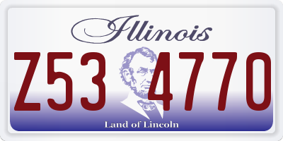 IL license plate Z534770