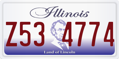 IL license plate Z534774