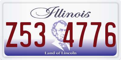 IL license plate Z534776