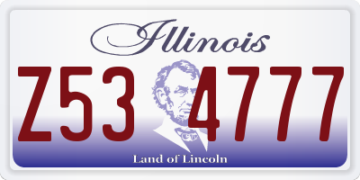 IL license plate Z534777