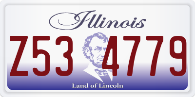 IL license plate Z534779