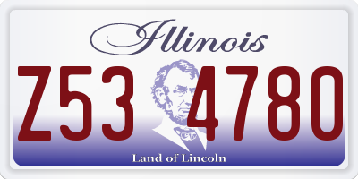 IL license plate Z534780