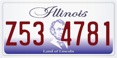 IL license plate Z534781