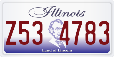 IL license plate Z534783
