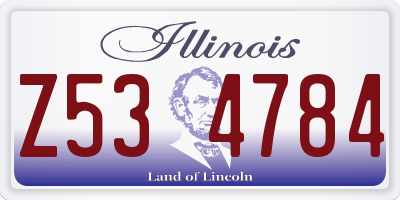 IL license plate Z534784