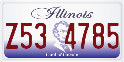 IL license plate Z534785