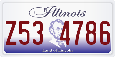 IL license plate Z534786
