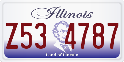 IL license plate Z534787