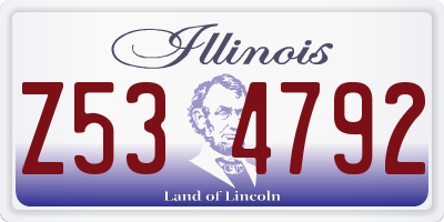 IL license plate Z534792