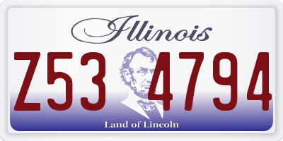 IL license plate Z534794
