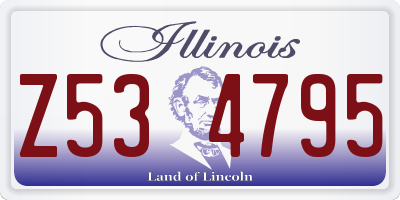 IL license plate Z534795