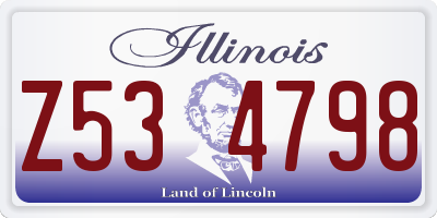 IL license plate Z534798