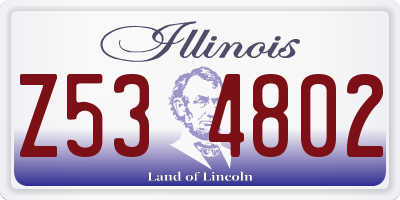 IL license plate Z534802
