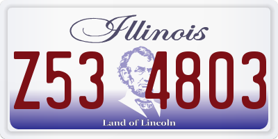 IL license plate Z534803