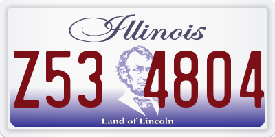 IL license plate Z534804