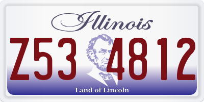 IL license plate Z534812