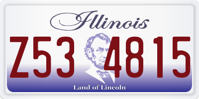 IL license plate Z534815