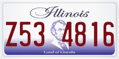 IL license plate Z534816