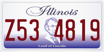 IL license plate Z534819