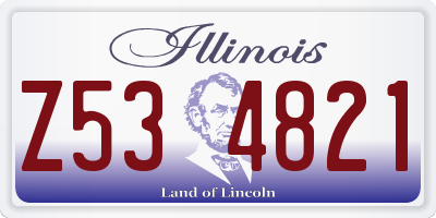 IL license plate Z534821