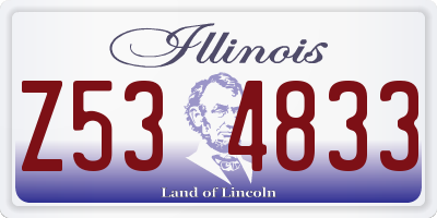 IL license plate Z534833