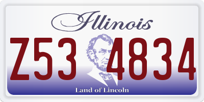 IL license plate Z534834