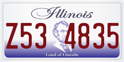 IL license plate Z534835