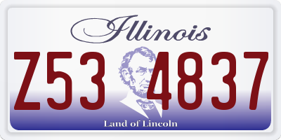 IL license plate Z534837