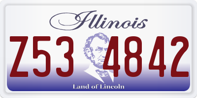 IL license plate Z534842