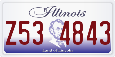 IL license plate Z534843