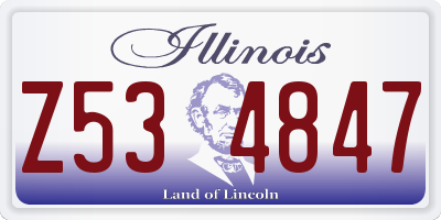 IL license plate Z534847