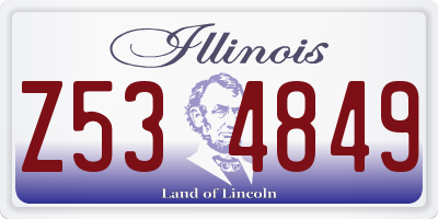 IL license plate Z534849