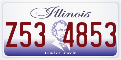 IL license plate Z534853