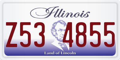 IL license plate Z534855