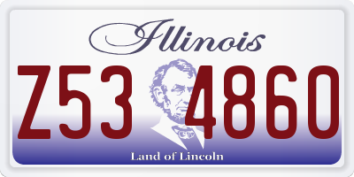 IL license plate Z534860