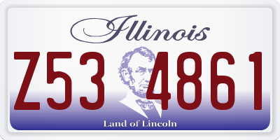 IL license plate Z534861