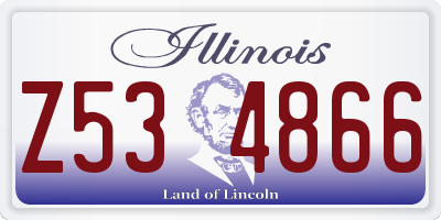 IL license plate Z534866