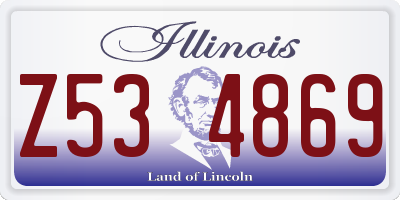 IL license plate Z534869