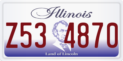IL license plate Z534870