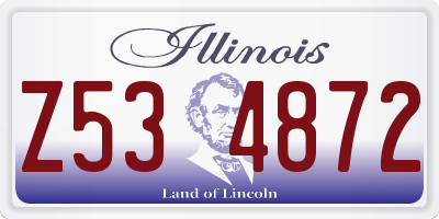 IL license plate Z534872