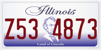 IL license plate Z534873