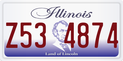 IL license plate Z534874