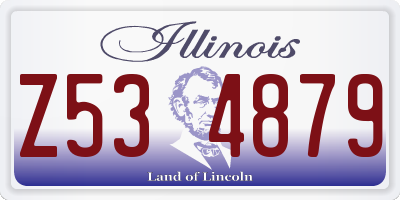 IL license plate Z534879