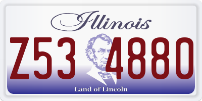 IL license plate Z534880