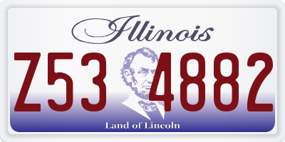IL license plate Z534882