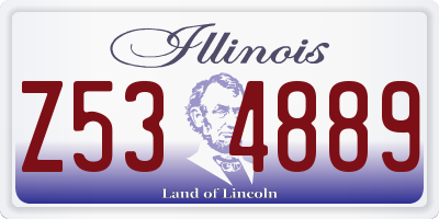 IL license plate Z534889