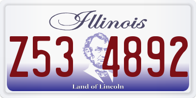 IL license plate Z534892