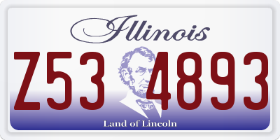 IL license plate Z534893