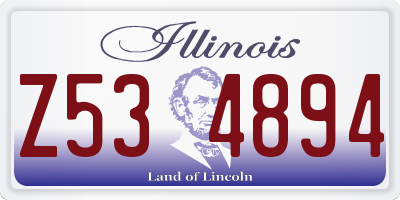 IL license plate Z534894